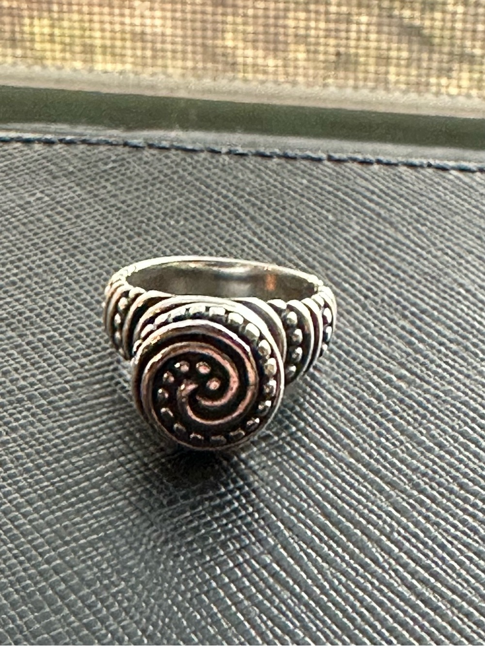 Rare Retired James Avery African Beaded Swirl Ring Sterling Silver 925 Size 6 - Picture 5 of 7
